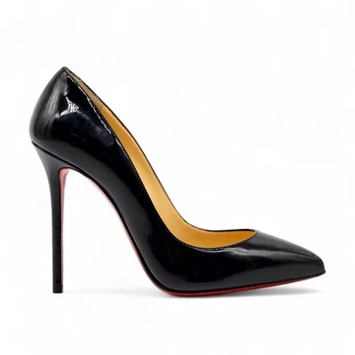 Christian Louboutin Pigalle Patent Leather Pumps 100mm in Black - NWB $845 - Image 1 of 4