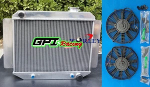 3 Row Aluminum Radiator & Fans for Holden HD HR HG HQ HJ HK HT LH LX 161 186 202 - Picture 1 of 9
