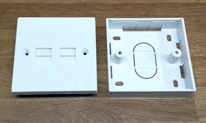 4/3a Telephone Socket Extension (Slave/Secondary) BT Twin Line Jack Unit + Box - Picture 1 of 2