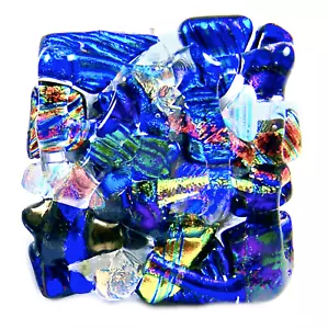 Perillas de gabinete de vidrio DICROIC cajón tiradores fragmentos de mosaico estelar cocina baño - Imagen 1 de 12