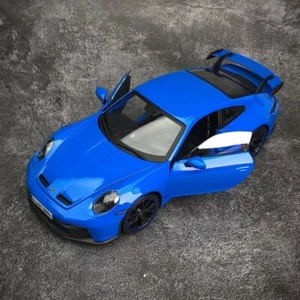 Maisto 1/18 Diecasts Porsche 911 992 GT3 2022 open & close car model Blue rivera - Picture 1 of 12