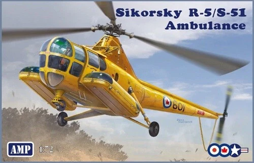 Micro Mir AMP AMP72012 - 1:72 Sikorsky R-5/S-51 Ambulanza - Nuovo - Immagine 1 di 1