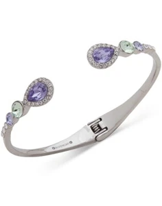 58 $ Givenchy silberfarben Kristall & Stein Manschettenarmband #120d - Bild 1 von 7