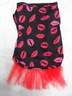 NWOT Heart to Tail Dog Dress Black with Red Lips size S