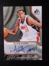 Alexis Ajinca 2009-10 Upper Deck SP Game Used Autographed Card French Nat'l Team