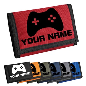 Childs Wallet Personalised Gamer Wallet Girls Boys Wallet Purse Card Coin - Picture 1 of 13