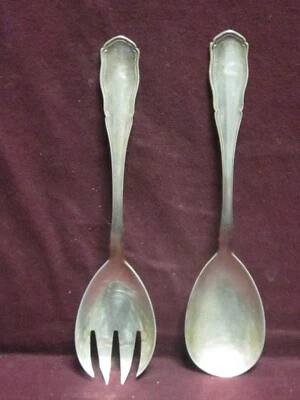 Vintage alemán 800 plata M.T. JUEGO DE SERVIR ENSALADA WETZLAR 8 1/2" 175g sin mono Foto 1 de 4