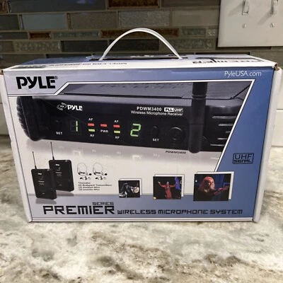 Pyle UHF Wireless Microphone System W/ 2 Lavalier 2 Headset Microphones - Image 1 of 2
