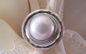Silpada, Silver Sterling " Pure Romance" Pearl Ring  Size 5  New! - Picture 1 of 1