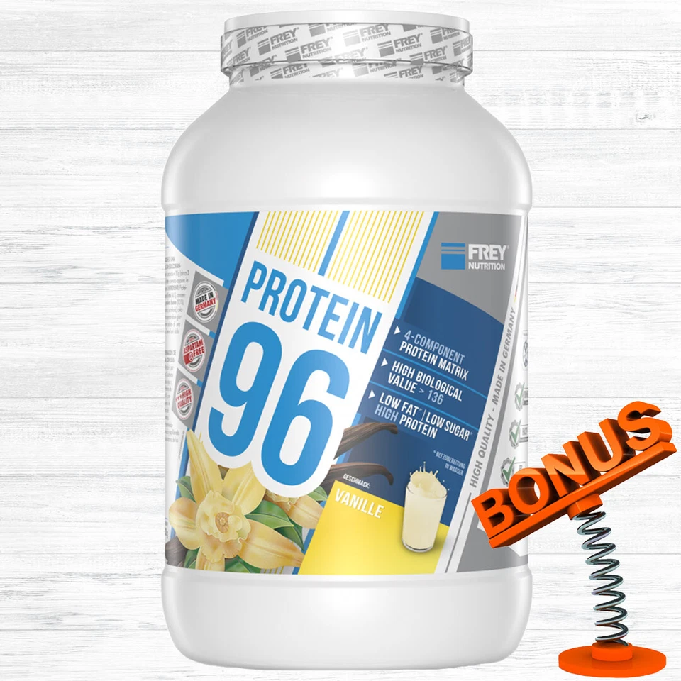 Frey Nutrition Protein 96  2300g Dose  41,26 €/kg Eiweiß 2,3kg + Bonus - Bild 1 von 1