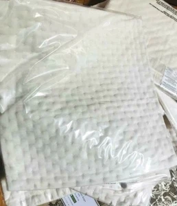 Pottery Barn Cross Stitch Pillow Cover Ivory 18 sq Velvet Accent Throw More+ - Picture 1 of 3