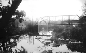 Bridge Across Eagle Creek Zionsville Indiana IN - 8.5x11 Print - Picture 1 of 2