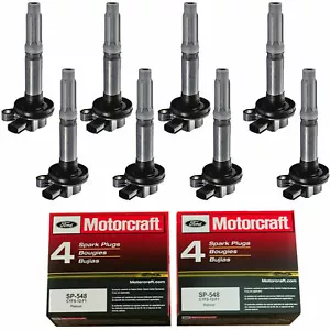Motorcraft Platinum Spark Plug & Engine Ignition Coil For Ford Mustang 5.0L V8 - Picture 1 of 6