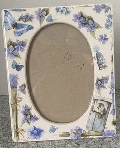 Vintage Keramik Marjolein Bastin BLAUER HIMMEL Punze Bilderrahmen Vögel Schmetterlinge - Bild 1 von 15
