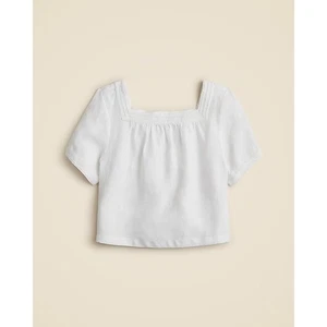 J.Crew Sailor squareneck top in linen White Small NWT - Picture 1 of 8