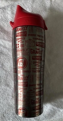 Vaso de acero inoxidable Tervis con tapa abatible 24 OZ botella de agua transparente Gravley cortacéspedes Foto 1 de 4