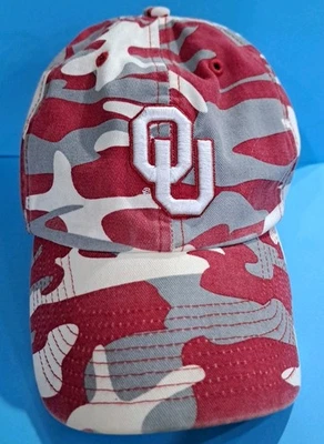 Ladies '47 Twins Red, Gray And White Camo OU Oklahoma Sooners Large Cap - Image 1 of 4