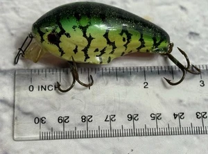 Vintage Timber Tiger Green Crawfish Rattle crankbait lure - Picture 1 of 5