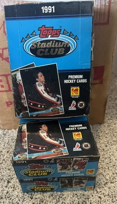 Lot Of 3 - 1991 Topps Stadium Club Hockey Wax Box - 36 Packs Per Box - Image 1 of 2