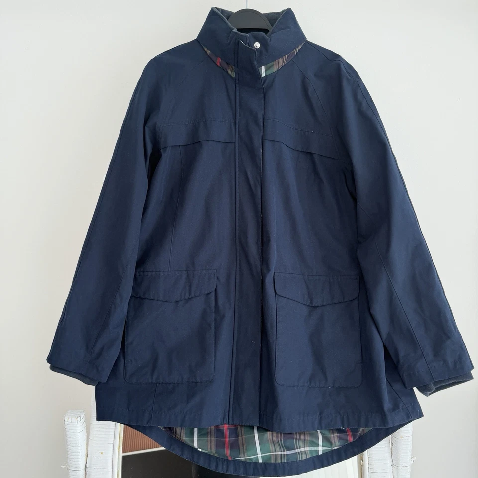 Pendleton Jacket Womens XXL Navy Overcoat Canvas Rain Coat Parka Lined Hooded - Image 1 of 4