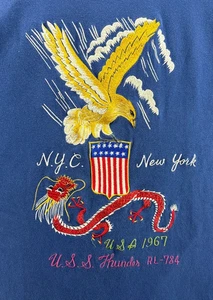 Ralph Lauren Polo Indian Embroidered Eagle Dragon Patchwork Aztec Shirt XXL 2XL - Picture 1 of 11