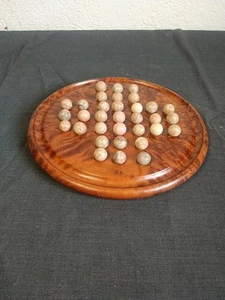 Jeu de solitaire en bois Acajou Travail Artisanal Livraison Offerte !!! - Imagen 1 de 7