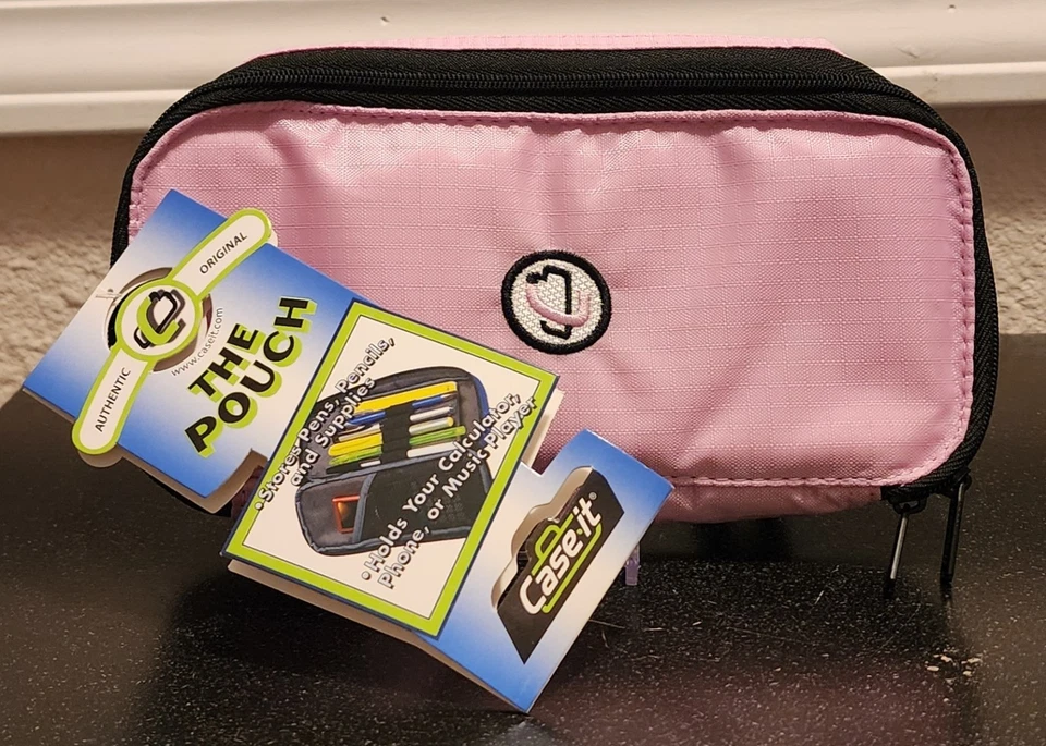 Estuche para lápices Case-It Case-it The Pouch con cremallera y ojales, rosa, PLP-02-pnk Foto 1 de 2