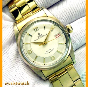 Vintage 1950s Rolex Tudor Prince Oysterdate 34 Original Tuxedo Dial Auto Cal.395 - Picture 1 of 12