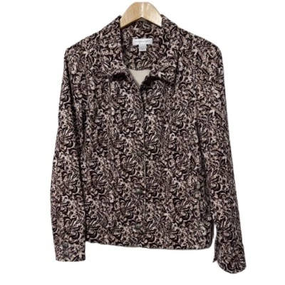 Chaqueta Christopher & Banks Mujer Talla L Cachemira Botón Frontal Foto 1 de 4