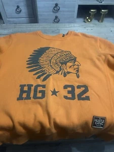 Sudadera premium Hustle Gang para hombre XL naranja indio H107 - Imagen 1 de 3