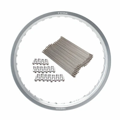 Kit de llantas y radios traseros de impacto 18 x 2,15 plateados para Kawasaki Foto 1 de 1