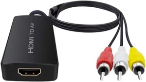 RCA to HDMI Converter, Composite Adapter Male AV Support 1080P PAL/NTSC - Picture 1 of 5