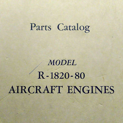 Original 1953 Wright Cyclone R-1820-80 Engine Parts Manual — 第 1/4 张图片