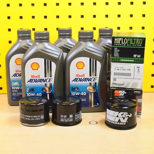 Ölwechselset 5 Liter Öl für BMW S1000 r ab 2019 Shell Advance 10W40 Ölfilter - Bild 1 von 4