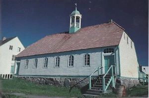 Mährische Kirche, Hopedale, Labrador, Kanada --POSTKARTE - Bild 1 von 2