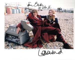 Doctor Who Autograph: TOM BAKER, JOHN LEESON & LALLA WARD Signed Photo - Picture 1 of 1