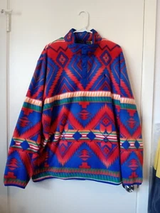 Polo Ralph Lauren Fleece Western All Over Print Sweater Size XL - Picture 1 of 7