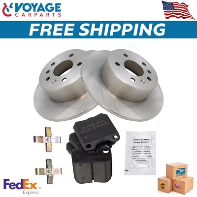 New Rear Ceramic Brake Pads & Rotors Kit For 97-05 Saturn L Series Saab 900 9-3 - Image 1 of 4