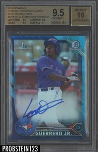 2016 Bowman Chrome Blue Refractor Vladimir Guerrero Jr RC /150 BGS 9.5 w 10 AUTO