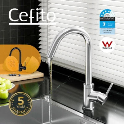 Cefito Kitchen Tap Mixer Taps Sink Basin Faucet Vanity Swivel Brass Spout DIY - image 1 of 4