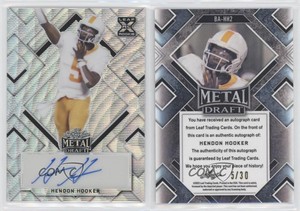 2022 Leaf Metal Draft Silver Wave /30 Hendon Hooker #BA-HH2 Auto
