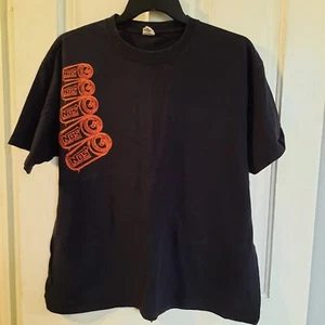 Drink No5 Energy Drink schwarzes T-Shirt Gr. XL orange Druck EUC - Bild 1 von 5
