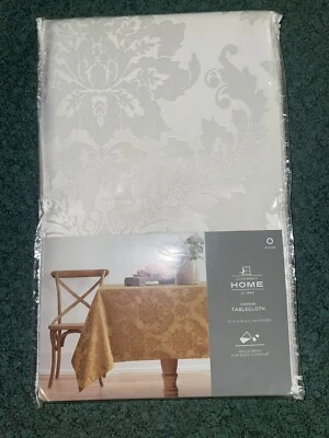 JC PENNY 70" ROUND TABLECLOTH NEW BEAUTIFUL CHAMPAGNE￼ - Image 1 of 4