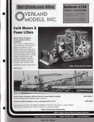 catalogo OVERLAND MODELS MAIL Bulletin 130 2000 USA                 E  aa - Image 1 of 3