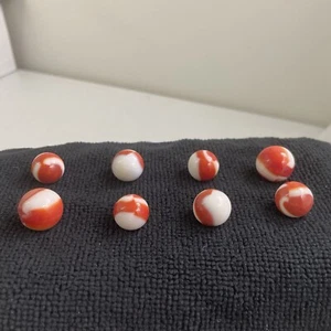Vintage Marble King Eight Rainbow Red White Based Marbles Bundle  - Picture 1 of 8