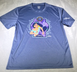 RunDisney Shirt Mens XL Blue Jasmine Princess 10K Marathon 2025 Aladdin Promo - Picture 1 of 11