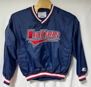 Vintage Cleveland Indians STARTER Jacket / Pullover - Men's Large, Looks AWESOME - Picture 1 of 7