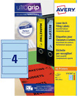 Avery Lever Arch Filing Labels L7171A-20 Assorted Colours 4 per Sheet 20 Sheets