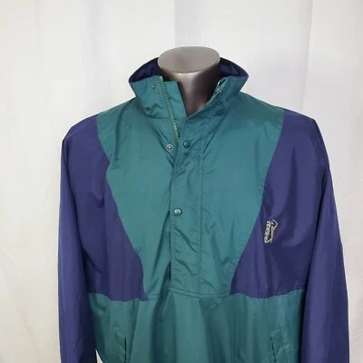 Chaqueta PGA Tour con Logo Para Hombres XL 1/4 Cremallera Pullover Golf Cortavientos Bloque de Color Foto 1 de 4