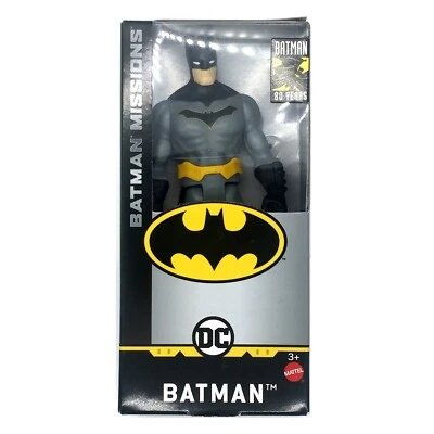 Figura de acción Batman Missions traje gris 6" de alto DC Comics por Mattel Foto 1 de 4